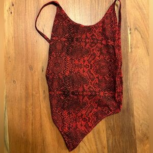 red snake skin Aritzia body suit size s. TNA